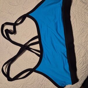 Victoria's Secret women's XS Pink Yoga bright blue & black VGUC